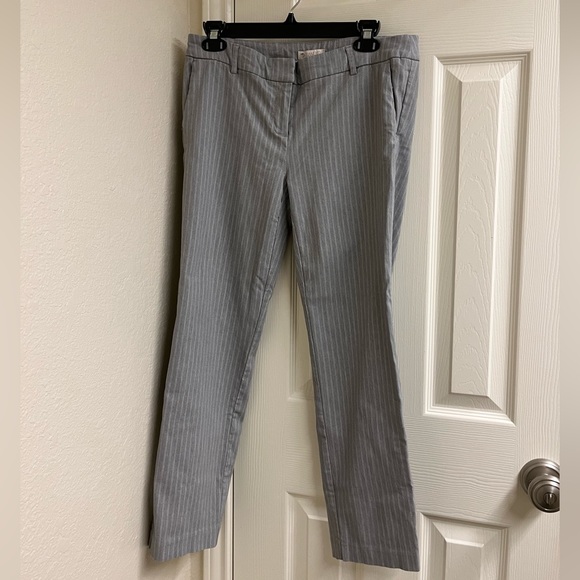 Eliane Rose grey pinstripe slacks trousers straight leg dress pants corp… - Picture 1 of 9